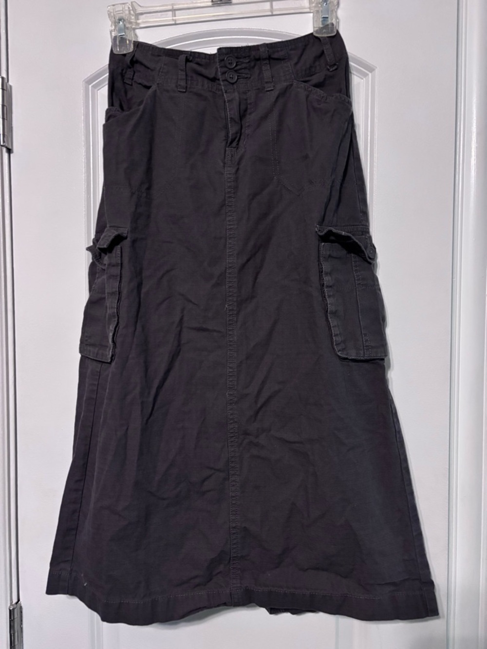 Brandy Melville Dark Grey A-Line Cargo Skirt 100% cotton